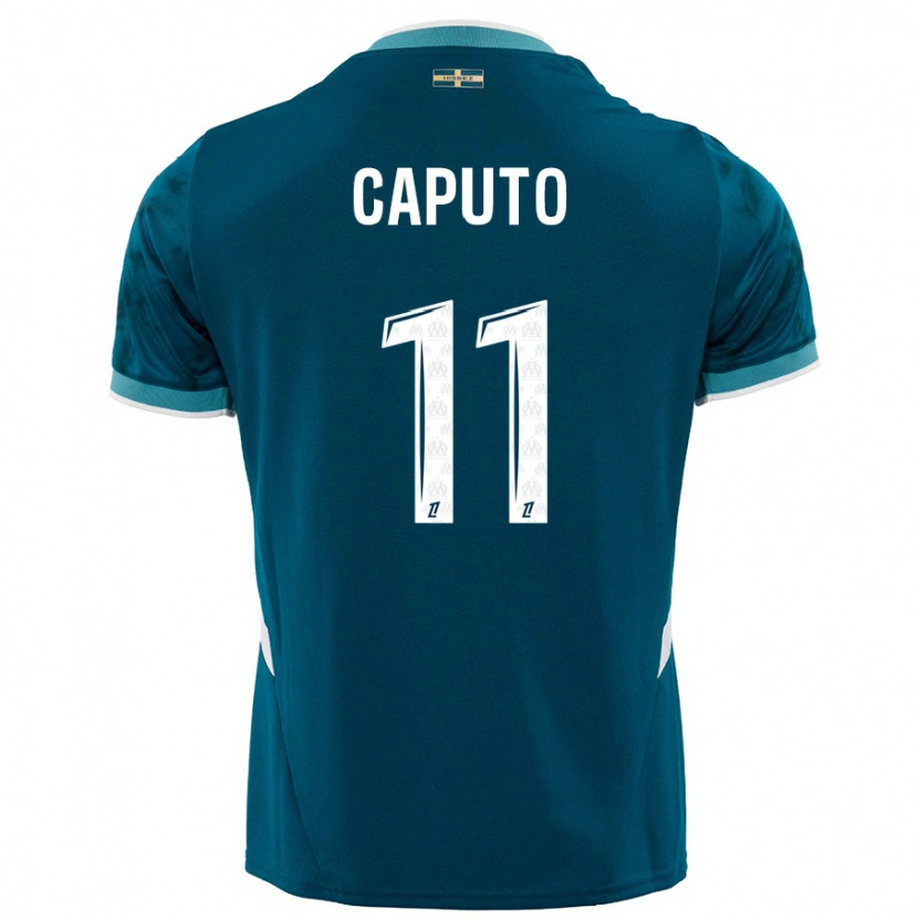 Danxen Hombre Camiseta Cindy Caputo #11 Azul Turquesa 2ª Equipación 2024/25 La Camisa