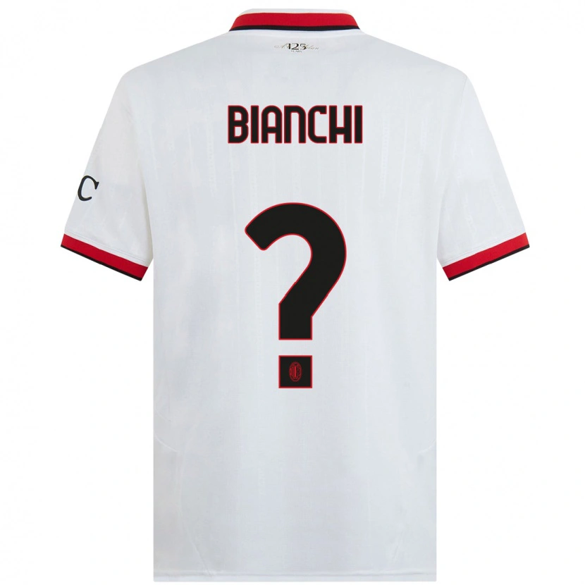 Danxen Hombre Camiseta Alessandro Bianchi #0 Blanco Negro Rojo 2ª Equipación 2024/25 La Camisa