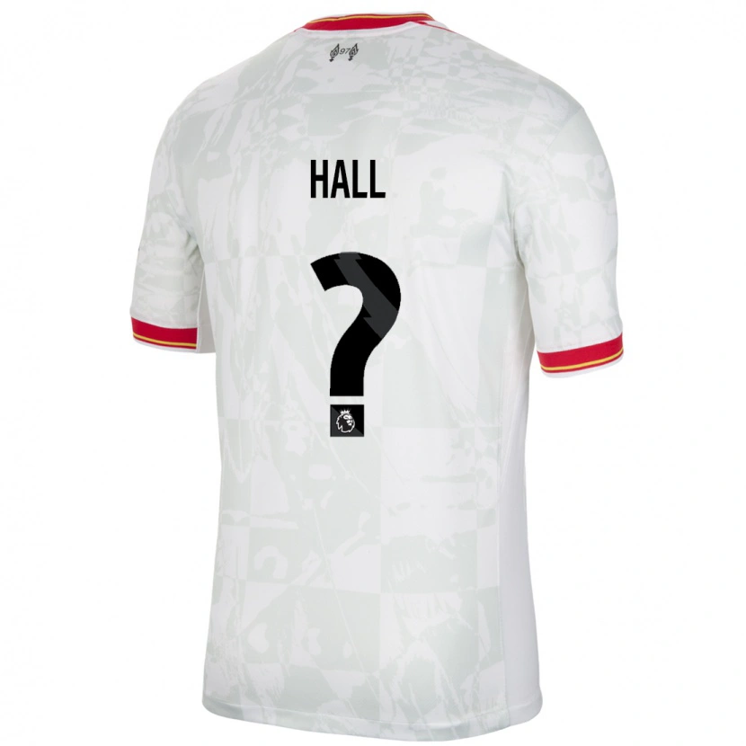 Danxen Hombre Camiseta Bailey Hall #0 Blanco Rojo Negro Equipación Tercera 2024/25 La Camisa