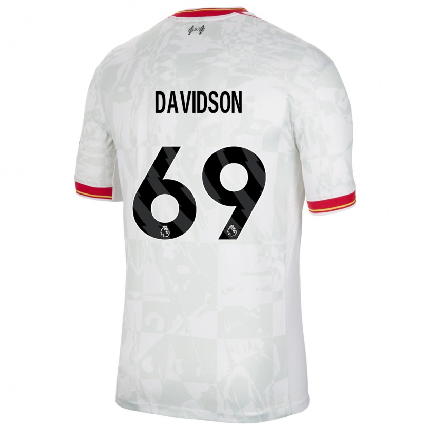 Danxen Hombre Camiseta Josh Davidson #69 Blanco Rojo Negro Equipación Tercera 2024/25 La Camisa