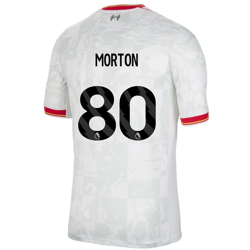 Danxen Hombre Camiseta Tyler Morton #80 Blanco Rojo Negro Equipación Tercera 2024/25 La Camisa