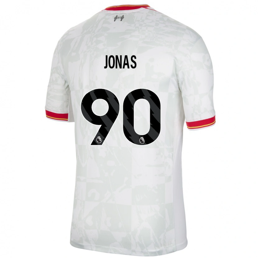 Danxen Hombre Camiseta Lee Jonas #90 Blanco Rojo Negro Equipación Tercera 2024/25 La Camisa