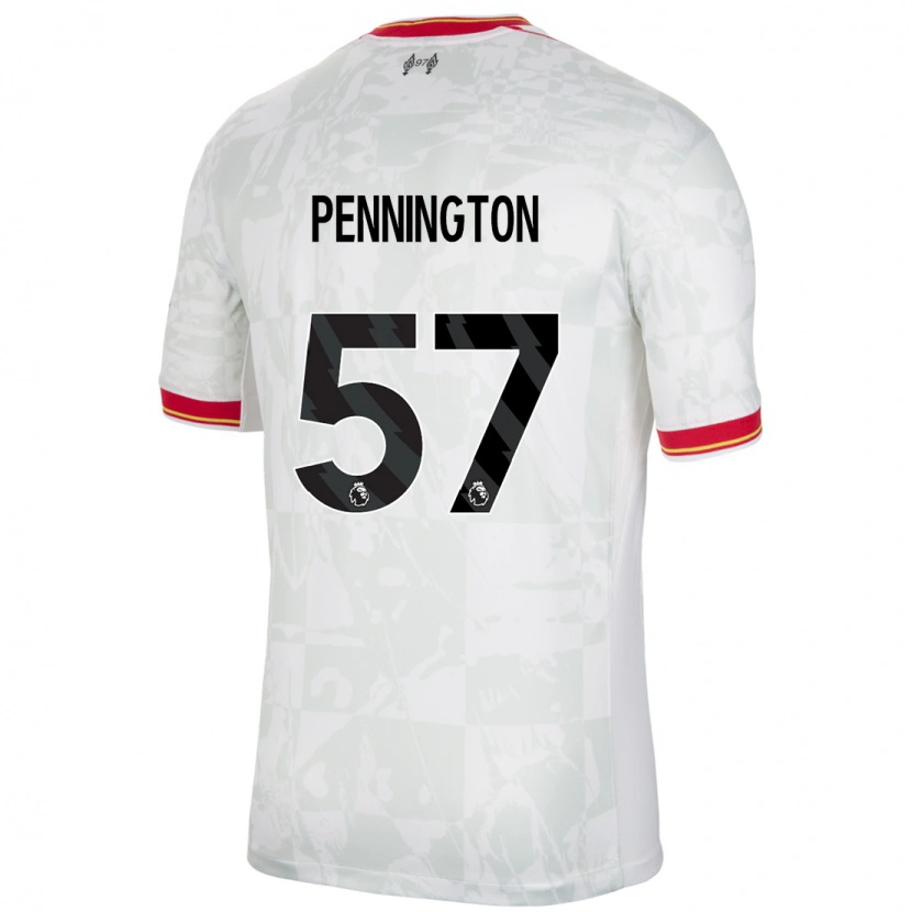 Danxen Hombre Camiseta Cody Pennington #57 Blanco Rojo Negro Equipación Tercera 2024/25 La Camisa