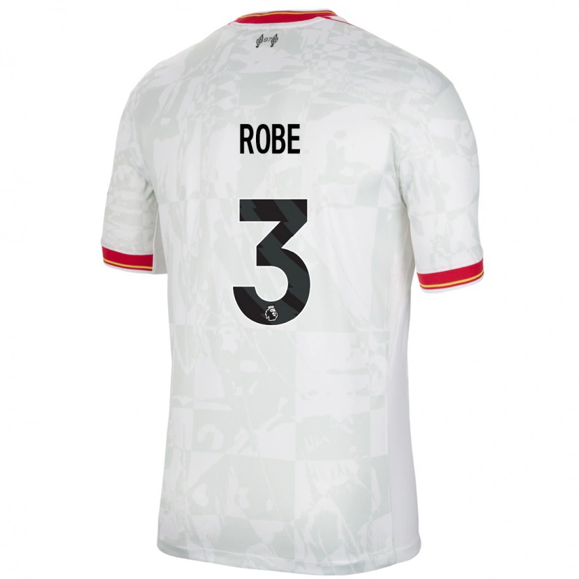 Danxen Hombre Camiseta Leighanne Robe #3 Blanco Rojo Negro Equipación Tercera 2024/25 La Camisa
