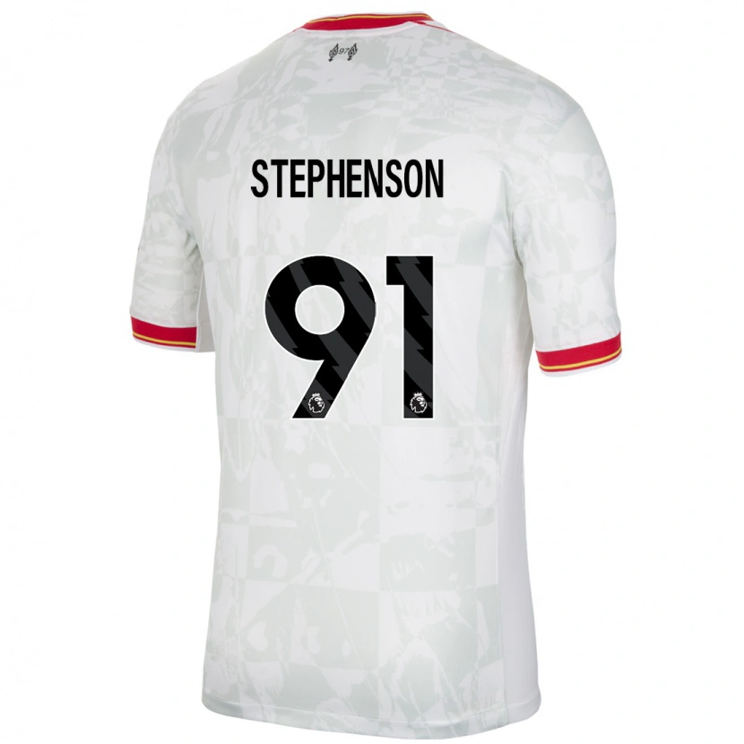 Danxen Hombre Camiseta Luca Stephenson #91 Blanco Rojo Negro Equipación Tercera 2024/25 La Camisa