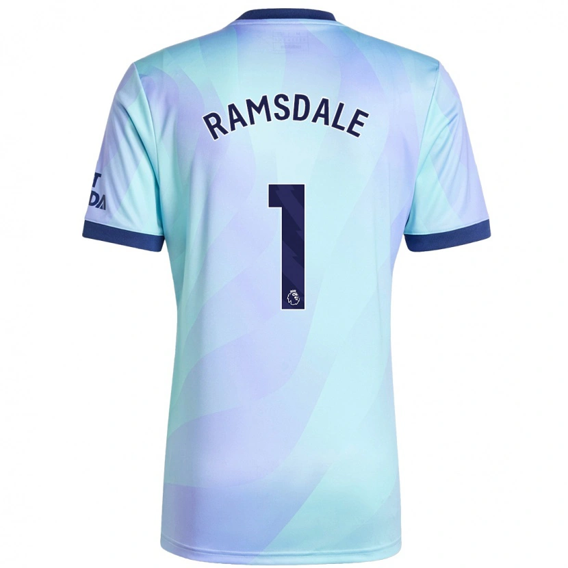 Danxen Hombre Camiseta Aaron Ramsdale #1 Agua Equipación Tercera 2024/25 La Camisa