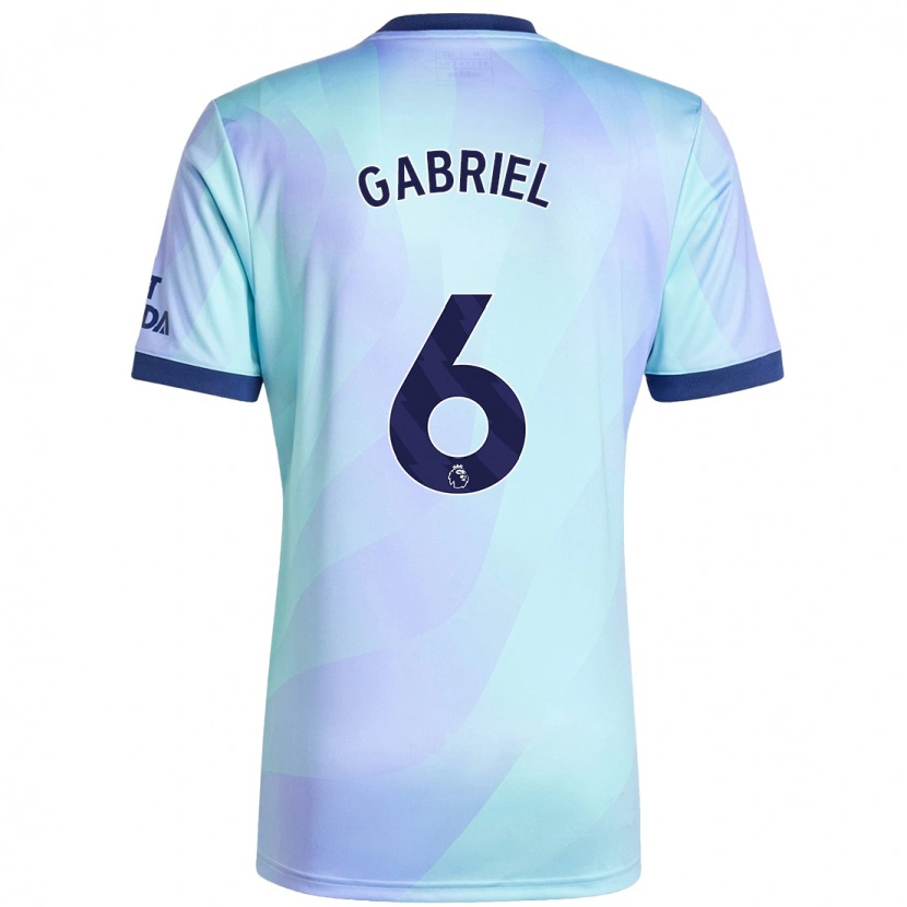 Danxen Hombre Camiseta Gabriel Magalhães #6 Agua Equipación Tercera 2024/25 La Camisa