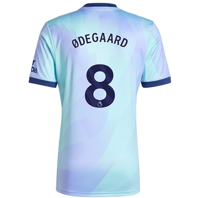 Danxen Hombre Camiseta Martin Ødegaard #8 Agua Equipación Tercera 2024/25 La Camisa