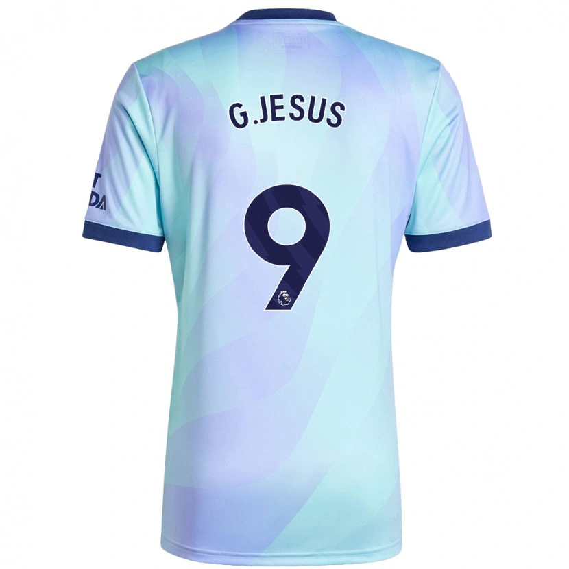 Danxen Hombre Camiseta Gabriel Jesus #9 Agua Equipación Tercera 2024/25 La Camisa