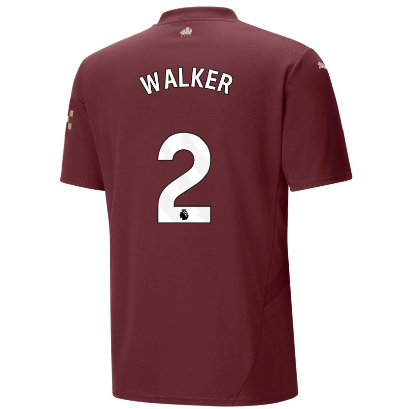 Danxen Hombre Camiseta Kyle Walker #2 Granate Equipación Tercera 2024/25 La Camisa