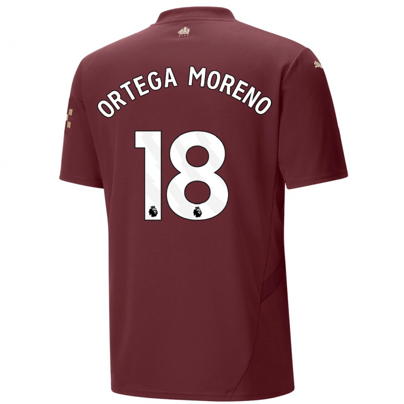 Danxen Hombre Camiseta Stefan Ortega #18 Granate Equipación Tercera 2024/25 La Camisa