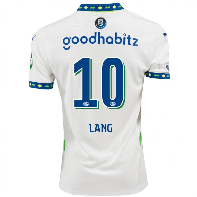 Danxen Hombre Camiseta Noa Lang #10 Blanco Azul Oscuro Equipación Tercera 2024/25 La Camisa