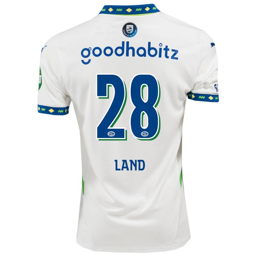 Danxen Hombre Camiseta Tygo Land #28 Blanco Azul Oscuro Equipación Tercera 2024/25 La Camisa