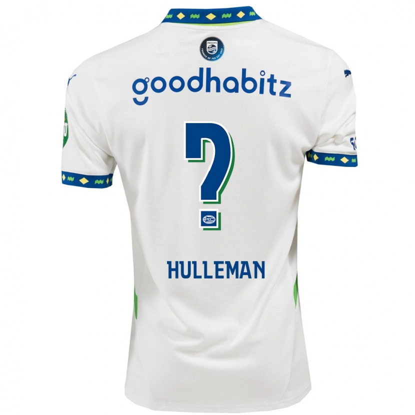 Danxen Hombre Camiseta Daan Hulleman #0 Blanco Azul Oscuro Equipación Tercera 2024/25 La Camisa