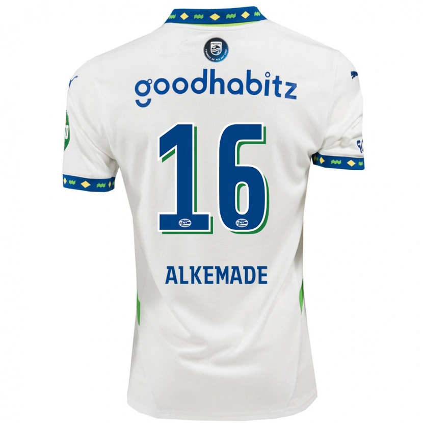Danxen Hombre Camiseta Lisan Alkemade #16 Blanco Azul Oscuro Equipación Tercera 2024/25 La Camisa