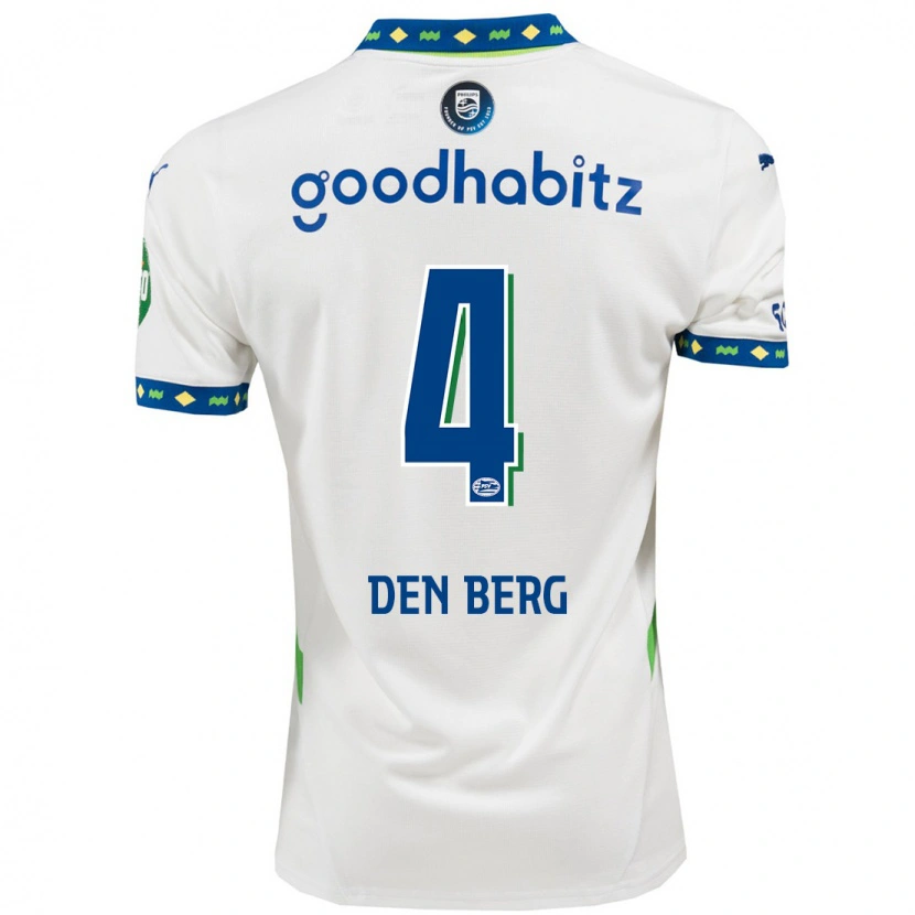 Danxen Hombre Camiseta Mandy Van Den Berg #4 Blanco Azul Oscuro Equipación Tercera 2024/25 La Camisa