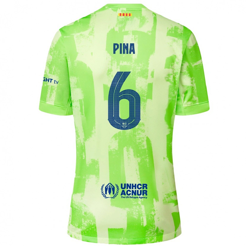 Danxen Hombre Camiseta Clàudia Pina #6 Lima Equipación Tercera 2024/25 La Camisa