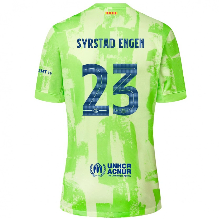 Danxen Hombre Camiseta Ingrid Syrstad Engen #23 Lima Equipación Tercera 2024/25 La Camisa