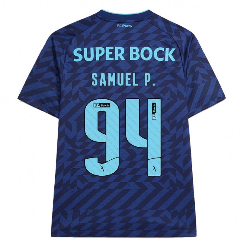 Danxen Hombre Camiseta Samuel Portugal #94 Azul Marino Equipación Tercera 2024/25 La Camisa