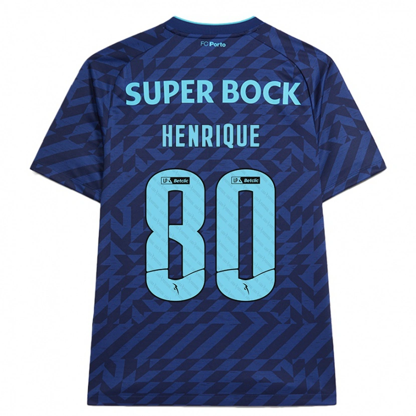 Danxen Hombre Camiseta Kaio Henrique #80 Azul Marino Equipación Tercera 2024/25 La Camisa