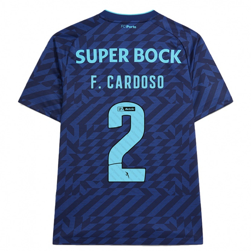 Danxen Hombre Camiseta Fábio Cardoso #2 Azul Marino Equipación Tercera 2024/25 La Camisa