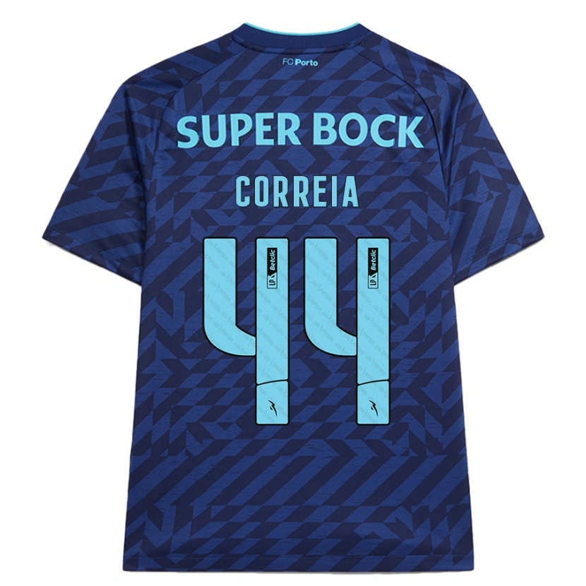 Danxen Hombre Camiseta Romain Correia #44 Azul Marino Equipación Tercera 2024/25 La Camisa