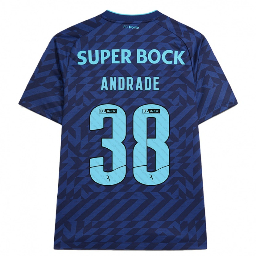 Danxen Hombre Camiseta Fernando Andrade #38 Azul Marino Equipación Tercera 2024/25 La Camisa