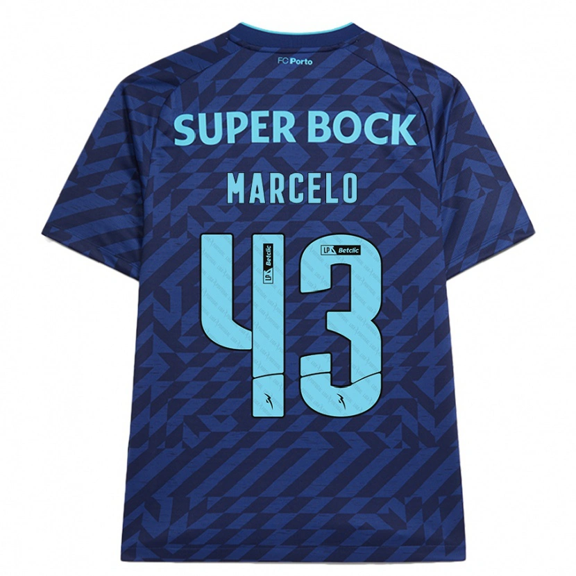 Danxen Hombre Camiseta Joao Marcelo #43 Azul Marino Equipación Tercera 2024/25 La Camisa