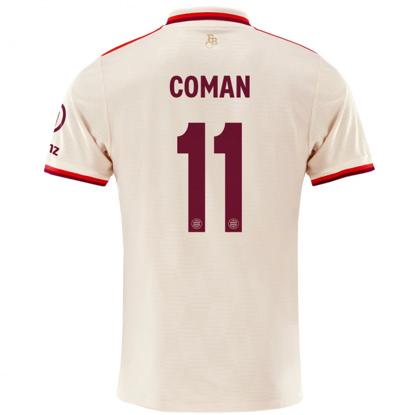 Danxen Hombre Camiseta Kingsley Coman #11 Lino Equipación Tercera 2024/25 La Camisa