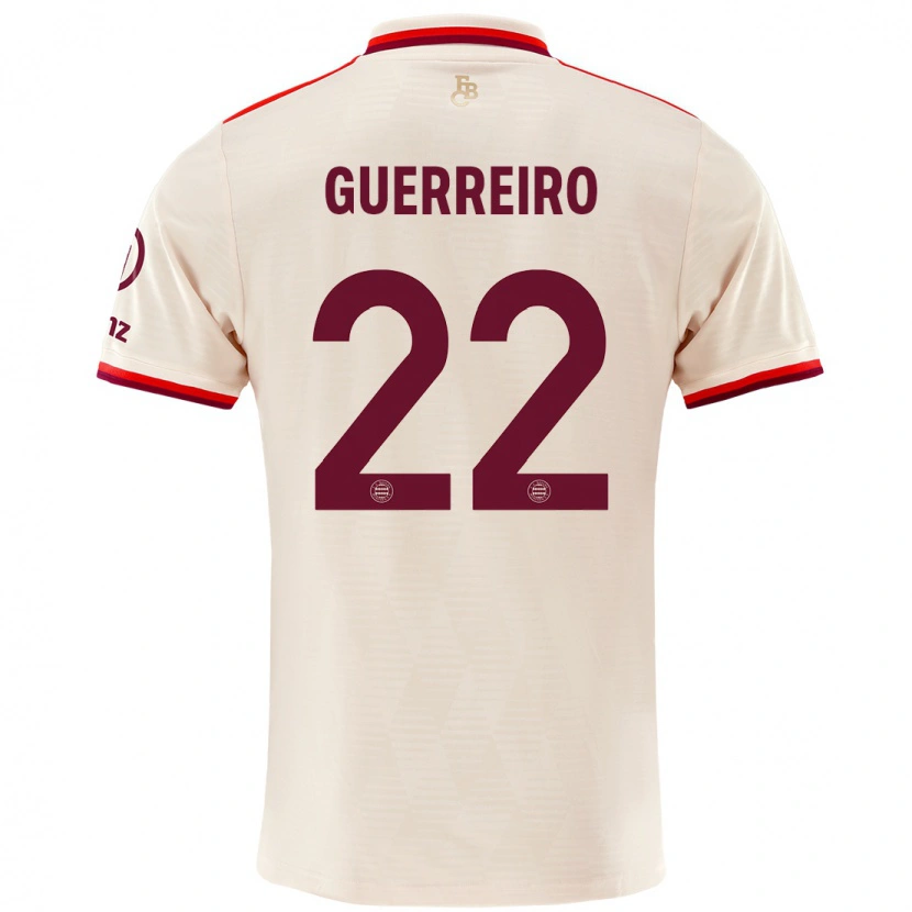 Danxen Hombre Camiseta Raphaël Guerreiro #22 Lino Equipación Tercera 2024/25 La Camisa