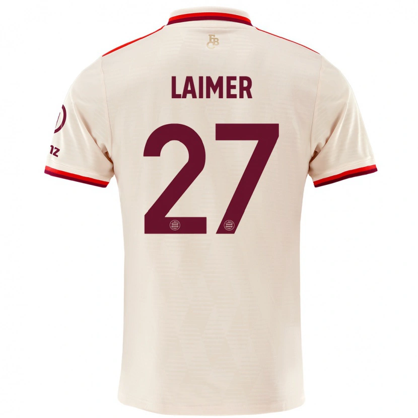 Danxen Hombre Camiseta Konrad Laimer #27 Lino Equipación Tercera 2024/25 La Camisa