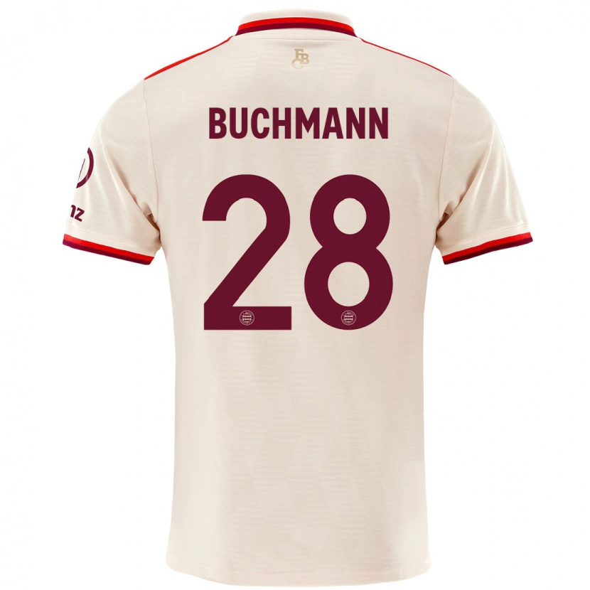 Danxen Hombre Camiseta Tarek Buchmann #28 Lino Equipación Tercera 2024/25 La Camisa