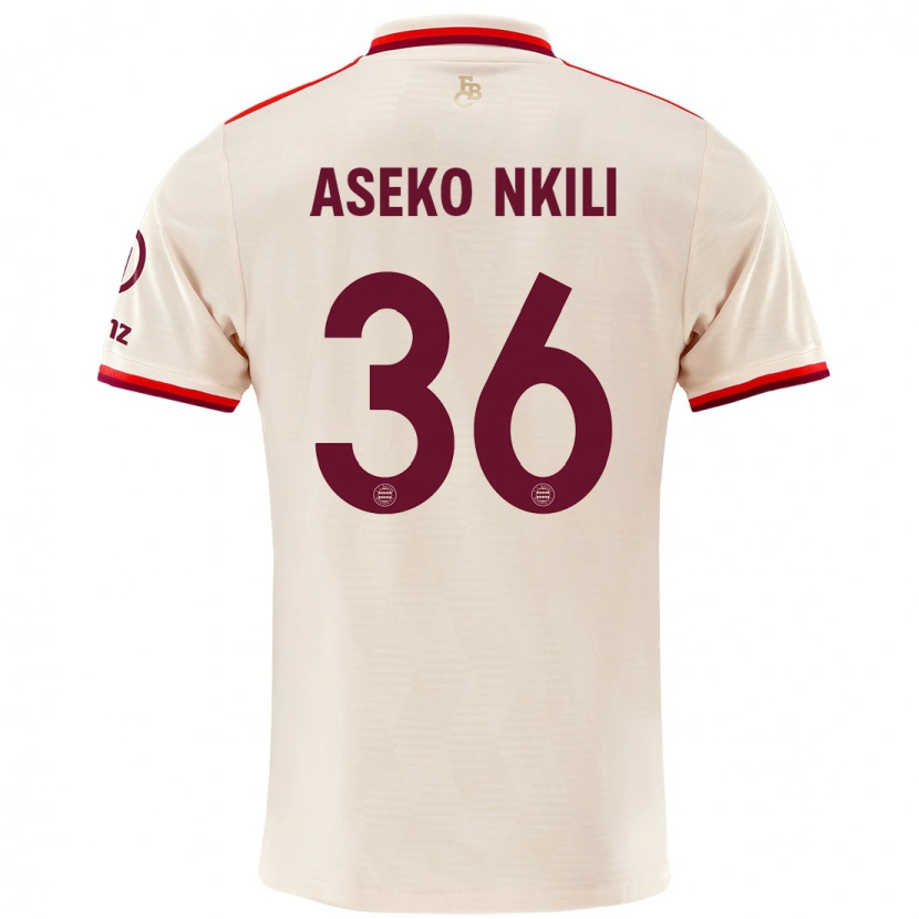 Danxen Hombre Camiseta Noël Aséko Nkili #36 Lino Equipación Tercera 2024/25 La Camisa
