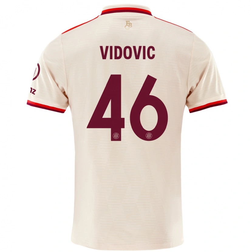 Danxen Hombre Camiseta Gabriel Vidovic #46 Lino Equipación Tercera 2024/25 La Camisa