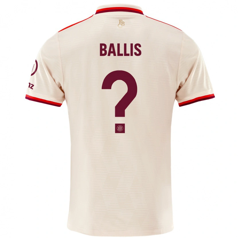 Danxen Hombre Camiseta Benjamin Ballis #0 Lino Equipación Tercera 2024/25 La Camisa