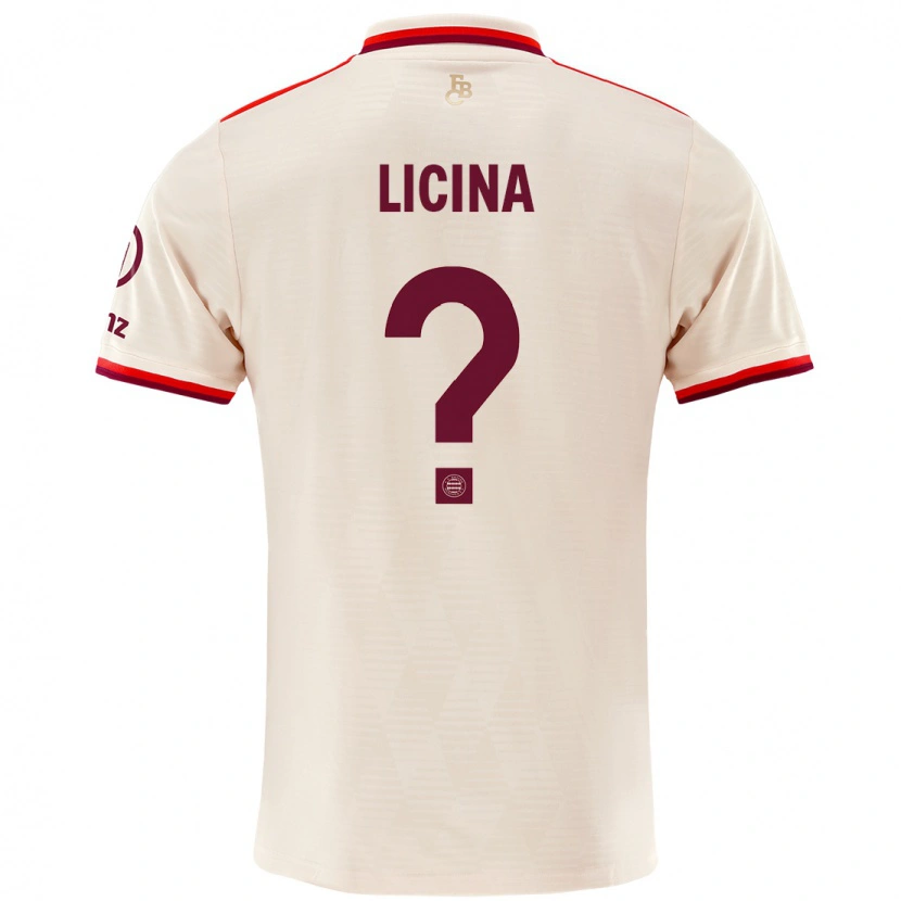 Danxen Hombre Camiseta Adin Licina #0 Lino Equipación Tercera 2024/25 La Camisa