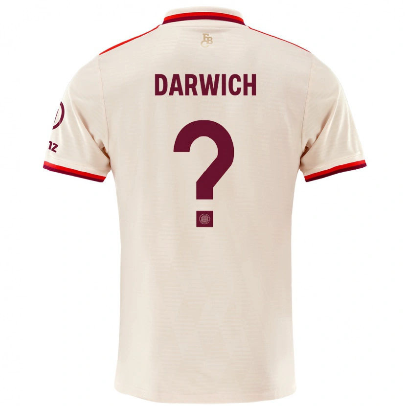 Danxen Hombre Camiseta Maher Darwich #0 Lino Equipación Tercera 2024/25 La Camisa