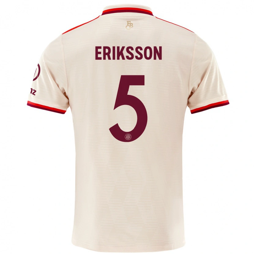 Danxen Hombre Camiseta Magdalena Eriksson #5 Lino Equipación Tercera 2024/25 La Camisa