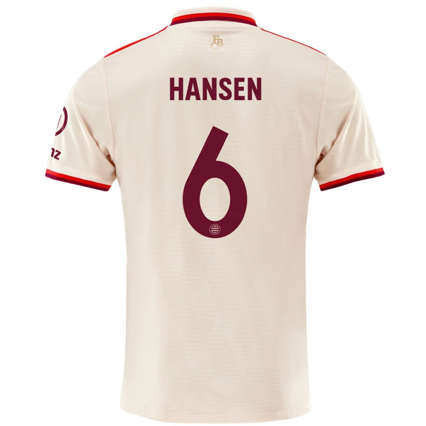 Danxen Hombre Camiseta Tuva Hansen #6 Lino Equipación Tercera 2024/25 La Camisa