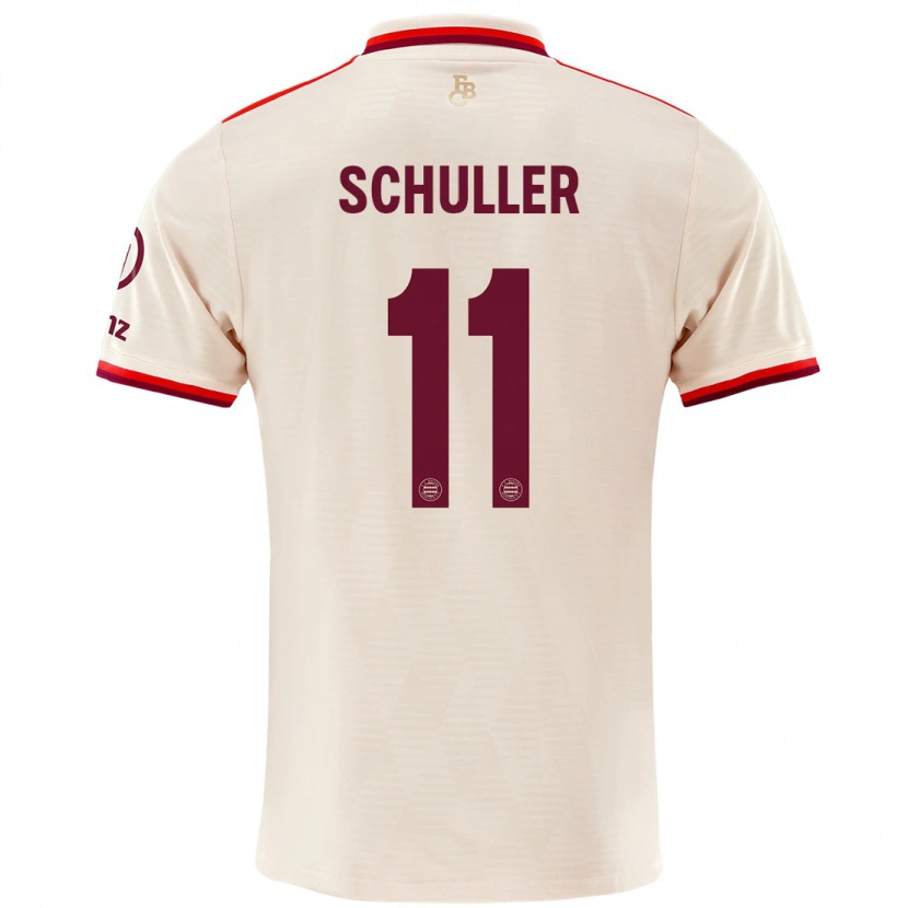 Danxen Hombre Camiseta Lea Schüller #11 Lino Equipación Tercera 2024/25 La Camisa