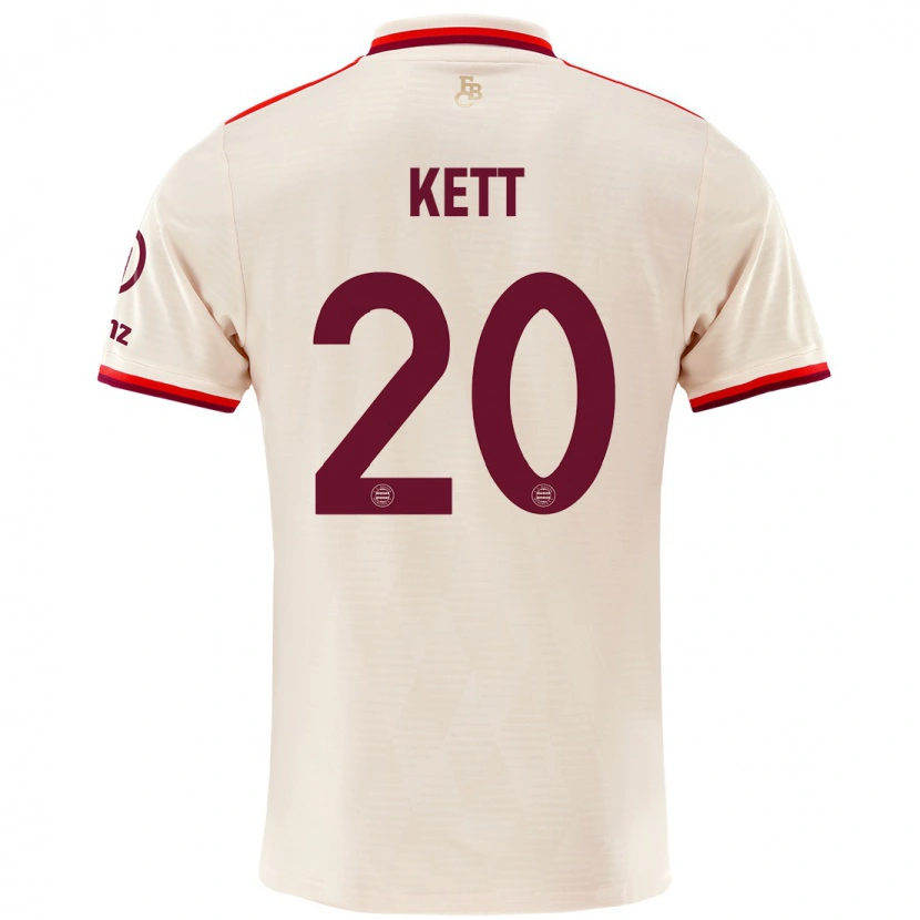 Danxen Hombre Camiseta Franziska Kett #20 Lino Equipación Tercera 2024/25 La Camisa
