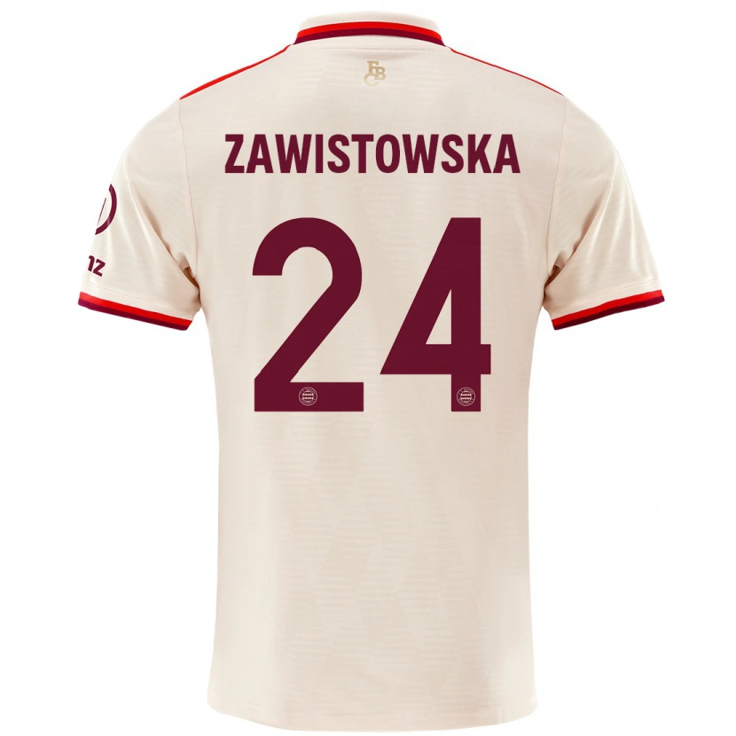 Danxen Hombre Camiseta Weronika Zawistowska #24 Lino Equipación Tercera 2024/25 La Camisa