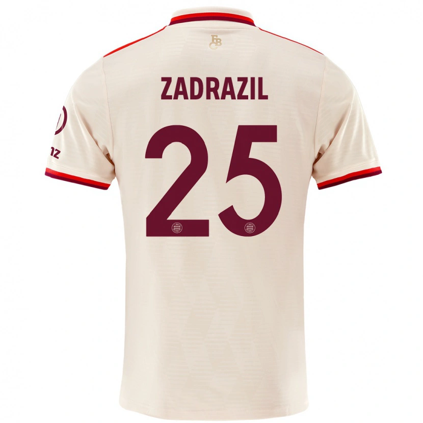 Danxen Hombre Camiseta Sarah Zadrazil #25 Lino Equipación Tercera 2024/25 La Camisa