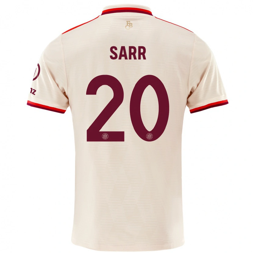 Danxen Hombre Camiseta Bouna Sarr #20 Lino Equipación Tercera 2024/25 La Camisa