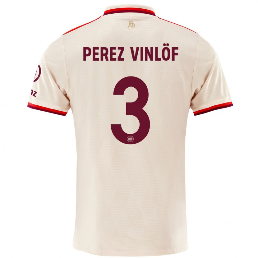Danxen Hombre Camiseta Matteo Perez Vinlöf #3 Lino Equipación Tercera 2024/25 La Camisa
