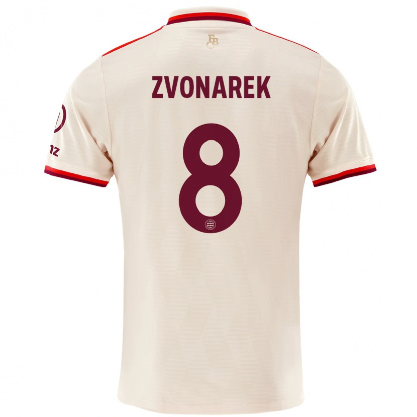 Danxen Hombre Camiseta Lovro Zvonarek #8 Lino Equipación Tercera 2024/25 La Camisa