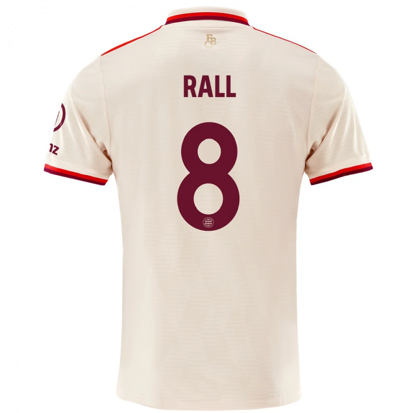 Danxen Hombre Camiseta Maximiliane Rall #8 Lino Equipación Tercera 2024/25 La Camisa