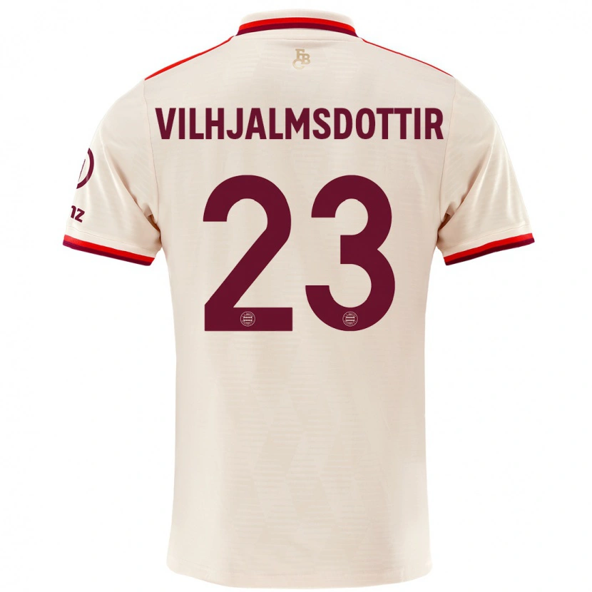 Danxen Hombre Camiseta Karolina Lea Vilhjalmsdottir #23 Lino Equipación Tercera 2024/25 La Camisa