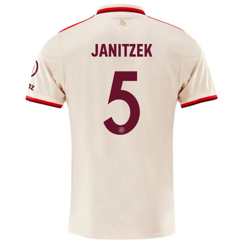 Danxen Hombre Camiseta Justin Janitzek #5 Lino Equipación Tercera 2024/25 La Camisa