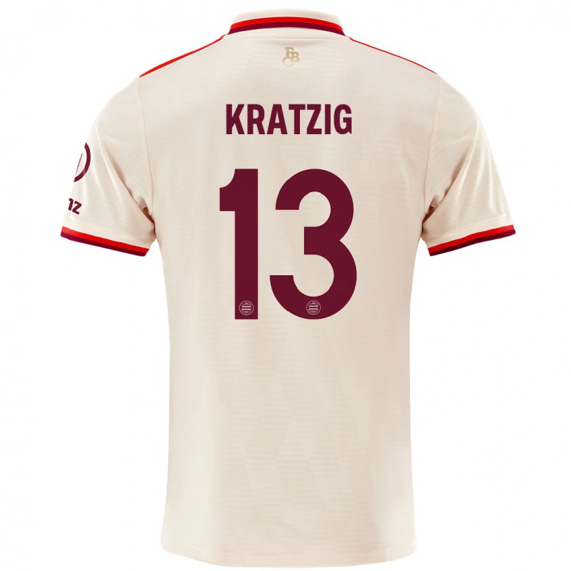 Danxen Hombre Camiseta Frans Kratzig #13 Lino Equipación Tercera 2024/25 La Camisa